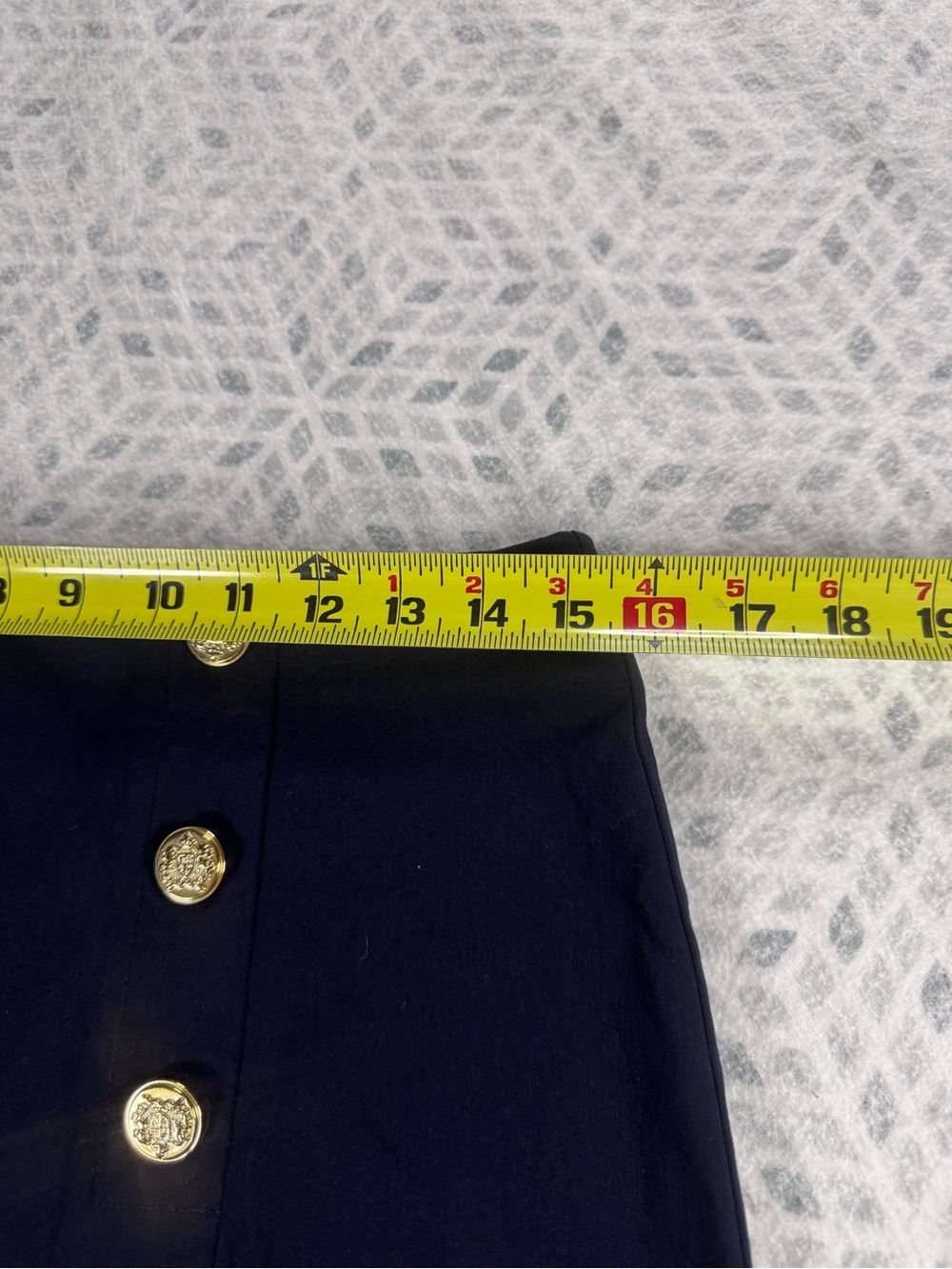 Counterparts Navy Sailor Mini Skirt with shorts Medium Gold Buttons Nautical - Picture 6 of 10